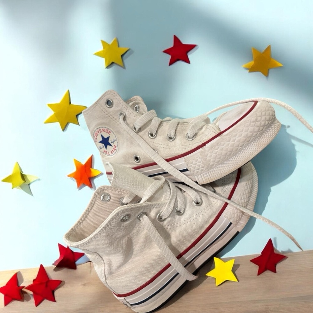 Converse Kids Cream High-Top Sneakers